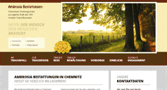 Desktop Screenshot of ambrosia-bestattungen.de