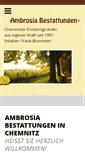 Mobile Screenshot of ambrosia-bestattungen.de