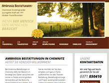 Tablet Screenshot of ambrosia-bestattungen.de